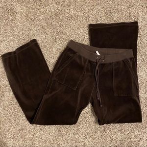 Juicy couture velour brown joggers